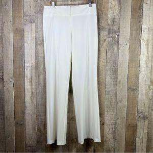 A-List by Wrapper Size 7 Off white/Ivory Wide Leg Dress Pants w/Front Zipper